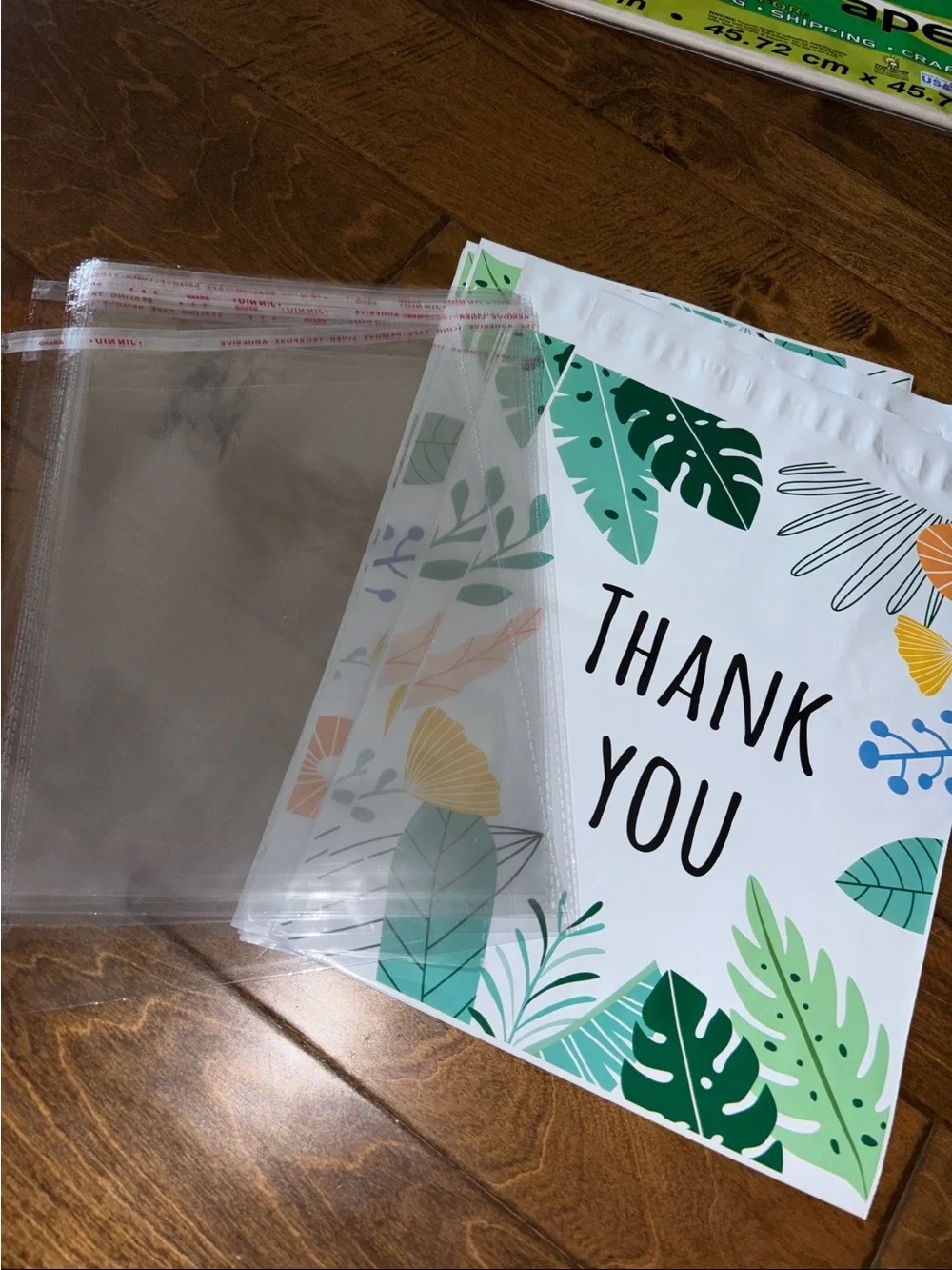75 piece Thank You Mailer Kit with Polymailers, clear bags,and Assorted Stickers